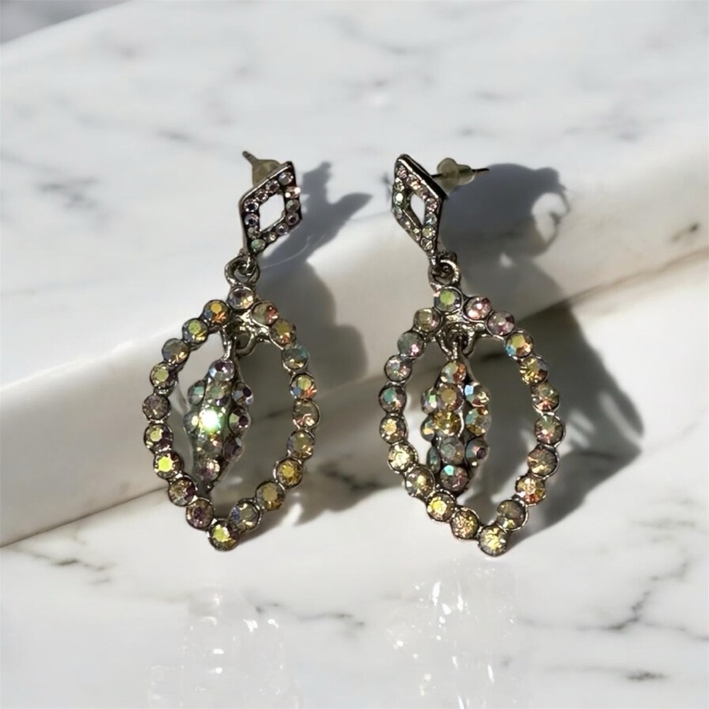 ✨Iridescent Rhinestone Drop Earrings